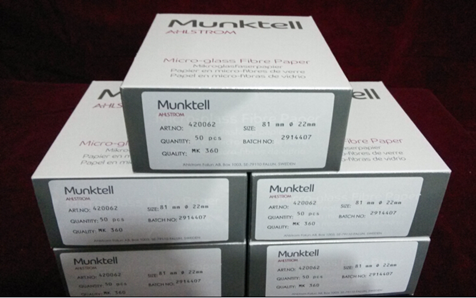 瑞典Munktell  81mm石英滤膜带22mm中心孔